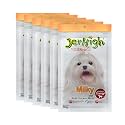 JerHigh Chicken Dog Treats Stick, Human Grade High Protein Chicken, Fully Digestible Healthy Snack &amp; Training Treat, Free from by-Products &amp; Gluten, Milky 70Gm (6 X 70G), All Life Stages