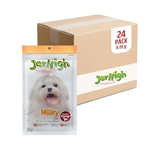 jerhigh chicken dog treats high-protein human grade chicken jerky 100 natural fully digestible healthy snack amp training treat 3 x 50g all life stages