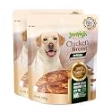 Jerhigh KSY Jerky Dog Treats, Human Grade High Protein Chicken, Fully Digestible Healthy Snack &amp; Training Treat, Chicken Breast Jerky (2 x 250gm) by DogsNCats