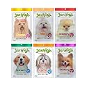 JerHigh Real Chicken Food Treat Spinach, Blueberry, Carrot, Strawberry, Milk, Banana Flavor 6 Pack Combo Set 70G for Dogs By Dogsncats, All Life Stages