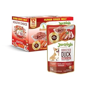 jerhigh wet dog food for all life stages human grade high protein chicken gravy roasted duck pack of 12