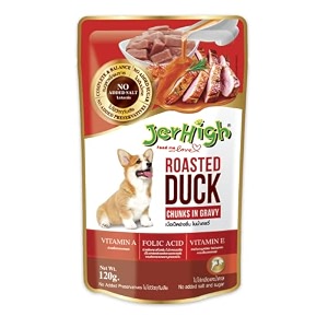 jerhigh wet dog food human grade high protein chicken gravy roasted duck pack of 72all life stages