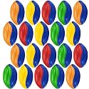 Jerify 20 Pack Mini Footballs 7 Inch Foam Blue Color Series