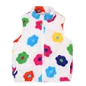 JESKIDS Girls' Boys Sherpa Fleece Vest Outwear Lightweight Solid Color Cute Jacket with Pockets 2-11 Years