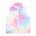 JESKIDS Girls' Boys Sherpa Fleece Vest Outwear Lightweight Solid Color Cute Jacket with Pockets 2-11 Years