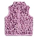 JESKIDS Girls' Boys Sherpa Fleece Vest Outwear Lightweight Solid Color Cute Jacket with Pockets 2-11 Years
