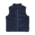 JESKIDS Girls' Boys Sherpa Fleece Vest Outwear Lightweight Solid Color Cute Jacket with Pockets 2-11 Years