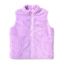 JESKIDS Girls' Boys Sherpa Fleece Vest Outwear Lightweight Solid Color Cute Jacket with Pockets 2-11 Years