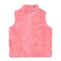 JESKIDS Girls' Boys Sherpa Fleece Vest Outwear Lightweight Solid Color Cute Jacket with Pockets 2-11 Years