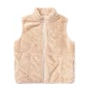 JESKIDS Girls' Boys Sherpa Fleece Vest Outwear Lightweight Solid Color Cute Jacket with Pockets 2-11 Years