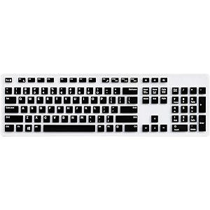 jesra dust proof desktop keyboard dust cover skin for dell kb216 wired keyboard -black