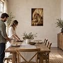Jesus Breaking Bread Wall Art Catholic Wall Decor Eucharist Picture