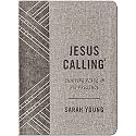 Jesus Calling, Textured Gray Leathersoft, with Full Scriptures: Enjoying Peace in His Presence (A 365-Day Devotional)
