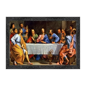 jesus christ photo with frame 14x20 inch