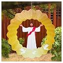 Jesus Wind Spinner Outdoor 12 Inch Stainless Steel Kinetic Garden Decor