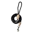 Jet Black Reflective Rope Leash - Large