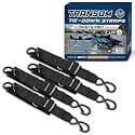 Jet Ski & PWC Boat Trailer Transom Straps (4PK) - 24" Tie Down Adjustable Boat Strap for Trailer - Outperforms Ratchet & Retractable Tie-Down Strap - Transom Tiedowns for Secure Transportation