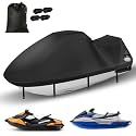 Jet Ski Cover 420D Waterproof for Yamaha Sea-Doo, 136"-145" 3 Seater PWC