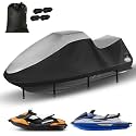 Jet Ski Cover 420D Waterproof for Yamaha Sea-Doo, 136"-145" 3 Seater PWC