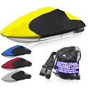 Jet Ski Cover, Waterproof 600D Yellow/Black Color Fits Stand-up PWC