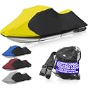 Jet Ski Cover Waterproof 600D Yellow/Black Fits 96" to 102" 1 Seater