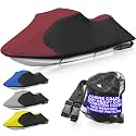 Jet Ski Cover Waterproof Burgundy/Black Fits103-115 PWC