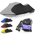 Jet Ski Cover Waterproof Gray/Black Fits 103"-115" 1 or 2 Seater PWC