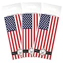 JetBag Travel Wine Bag (Set of 3, US Flag Pattern) - The Original Absorbent, Reusable &amp; Protective Wine Bottle Bag - Made in the USA