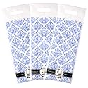 JetBag Travel Wine Bag (Set of 3, Blue Gift Pattern) - The Original Absorbent, Reusable &amp; Protective Wine Bottle Bag - Made in the USA