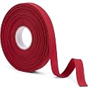 Jetec 1/2" Christmas Double Fold Bias Tape Cotton for Sewing 10 Yards, Red