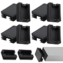 Jetec 10 Pack 2x3 Inch Square Tube End Caps, 2 x 3 Inch Tubing Plugs