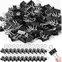 Jetec 100 Pcs Black Binder Clip Paper Clamp Metal Paper Clip, 0.75 Inch