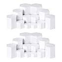Jetec 12 Pcs Hexagonal Jewelry Display Risers Acrylic Stands,White