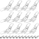 Jetec 12 Sets Blind Cord Cleats with Screws, Window Safety Hooks Plastic