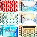Jetec 120 Pcs Christmas Gift Card Envelopes, Foil Embossed 6 Styles