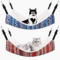 Jetec 2 Pack Cat Hammock for Cage, Ethnic Pattern, L