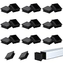 Jetec 20 Pack 1.5 Inch Square Tube End Caps, 1.5 Inch Plastic Tubing Plugs