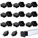 Jetec 20 Pack 1 Inch Square Tube End Caps, 1 Inch Plastic Tubing Plugs