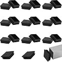 Jetec 20 Pack 2 Inch Square Tube End Caps, 2 Inch Plastic Tubing Plugs
