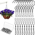 Jetec 20 Pcs Wind Spinner Swivel Hooks 360 Degree Rotating,Black