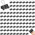 Jetec 200 Pcs Black Binder Clip Paper Clamp Metal Paper Clip, 0.6 Inch