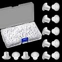 Jetec 300 Pcs Plastic Hole Plugs for Round Holes 3/16 Inch White