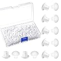 Jetec 2000 Pcs Plastic Hole Plugs for Round Holes 3/16 Inch White