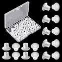 Jetec 100 Pcs Plastic Hole Plugs for Round Holes 3/16 Inch White