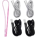 Jetec 4 Pack Drawstring Cords Replacement Drawstrings, Black, Grey