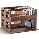 Jetec 4 Set Retro CD Storage Box, Holds 144 CDs(36 Each), Vintage Brown
