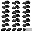 Jetec 40 Pack 2 Inch Square Tube End Caps, 2 Inch Plastic Tubing Plugs