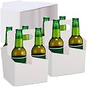 Jetec 50 Pcs 4 Cup Drink Carrier with Handle, Cardboard,White
