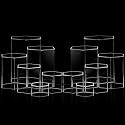 Jetec 6 Pcs Hexagonal Jewelry Display Risers Acrylic Stands,Clear