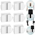 Jetec 6 Pcs Wall Mounted Phone Holder,White